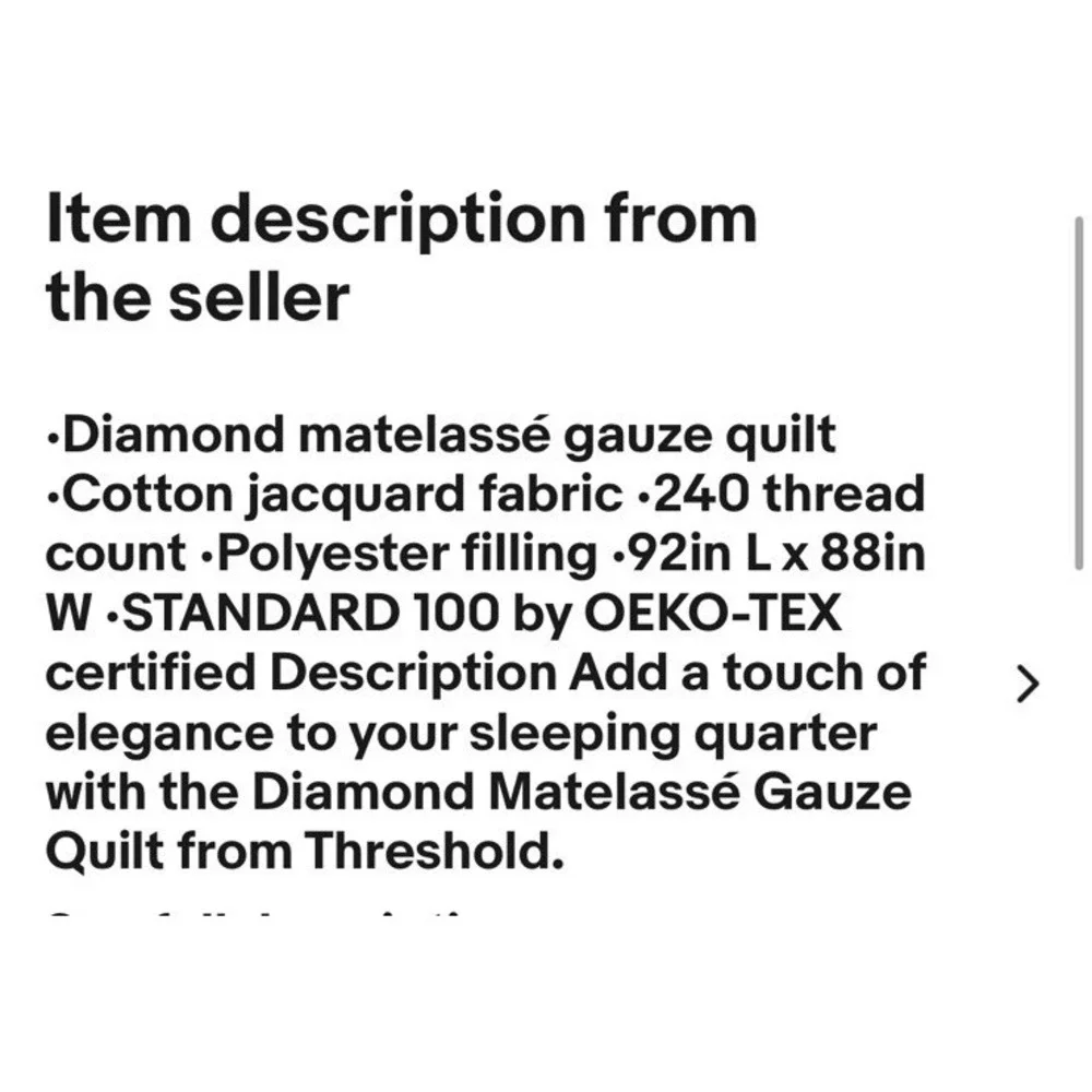 King Diamond Matelasse Gauze Quilt Ivory - Threshold
